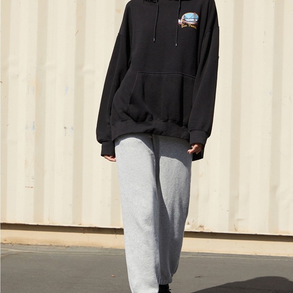 Brandy Melville John Galt Light Gray Joggers Sweatpants Women’s ONE SIZE - Picture 2 of 7